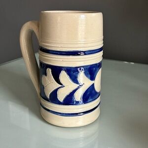 Williamsburg Pottery Signed Tall Salt Glaze Mug